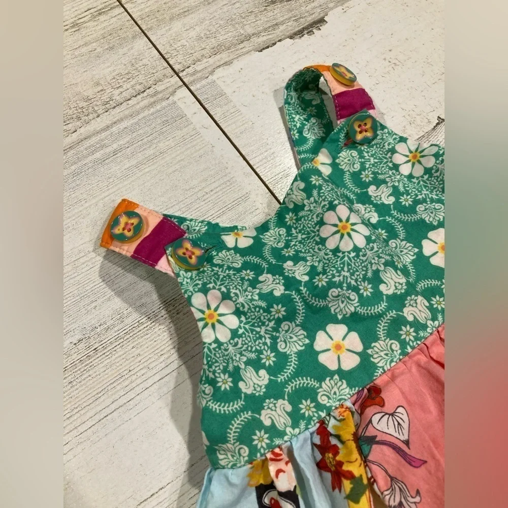 Matilda Jane Pink Blue It's A Tie Dress Girls Brilliant Daydream Multi Print